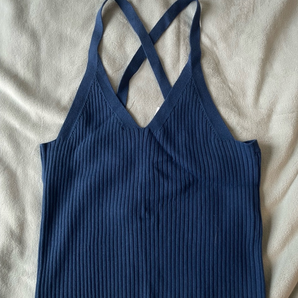 Banana Republic Deep Blue Ribbed Camisole